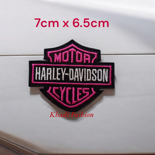12 pcs Harley Davidson Motorcycle Biker Patches pink , Iron On/Sew On Free Ship - Picture 4 of 7