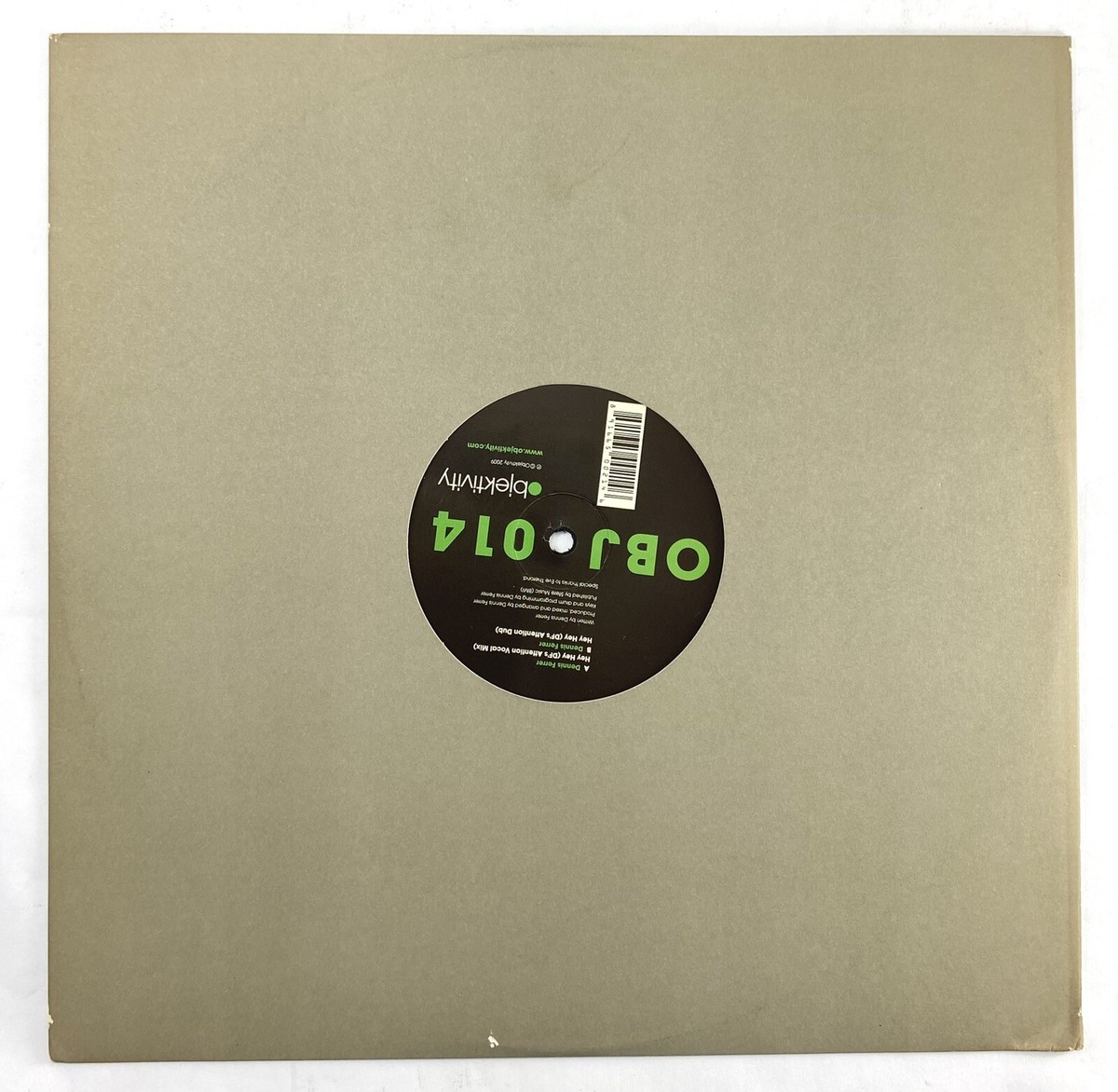 12”レコード★Dennis Ferrer / Hey Hey OBJ 014 Dennis Ferrer – Hey Hey | Releases | Discogs