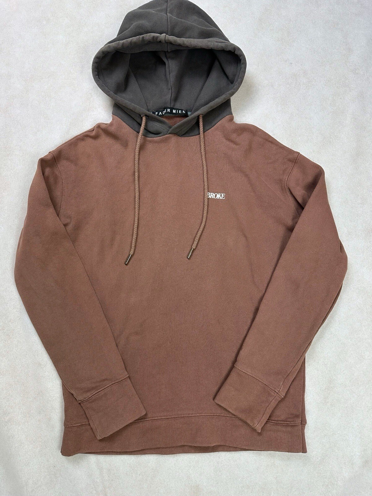 Sudadera con capucha para hombre Fader Mien talla XXS rota deletreada