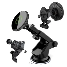 US Magnetic Wireless Car Charger Phone Mount For Apple iPhone 16 Pro Max 15 14