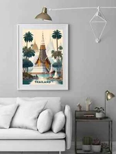 Thailand Digital Travel Wall Art Poster Premium Quality Choose your Size