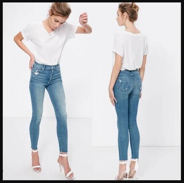 $228 Mother The Stunner Ankle Fray Graffiti Girl Jean 28