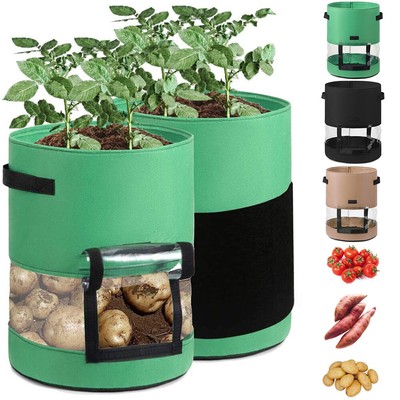 Transparent Visible Vegetable Potato Growing Bags Plant Flower Pots Home Garden