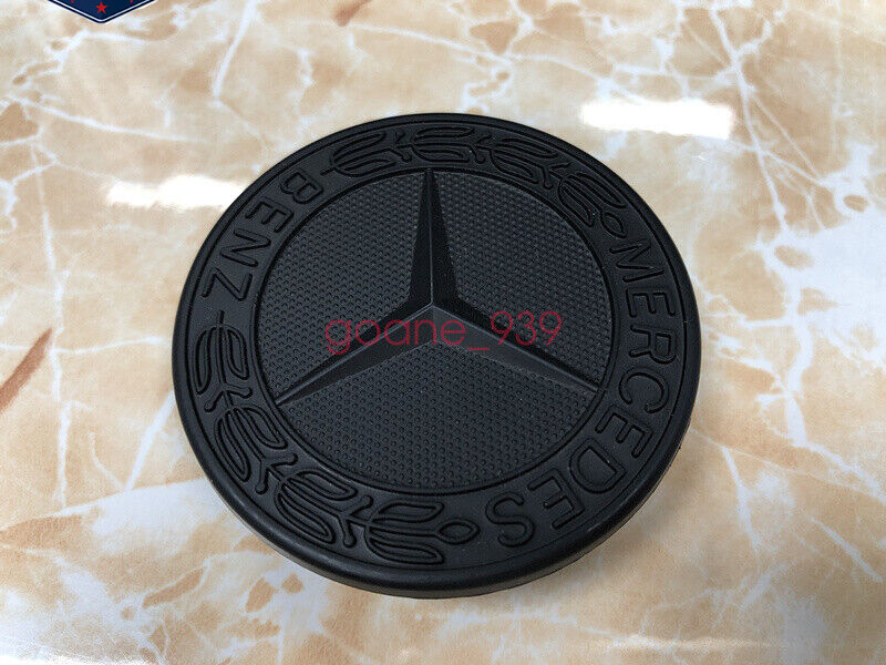 Front Hood Emblem AMG Matte Black Flat Laurel Wreath Badge Mercedes W213 E300
