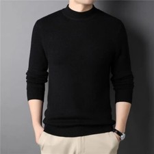 Mens Half High Collar Cashmere Sweater Half Sweaters Knit Pullovers for Sweater