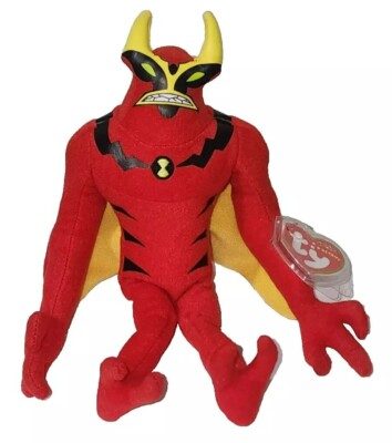 Ty Beanie Baby - JET RAY (Ben 10 Cartoon)(UK Exclusive) MWMTs Stuffed Animal Toy