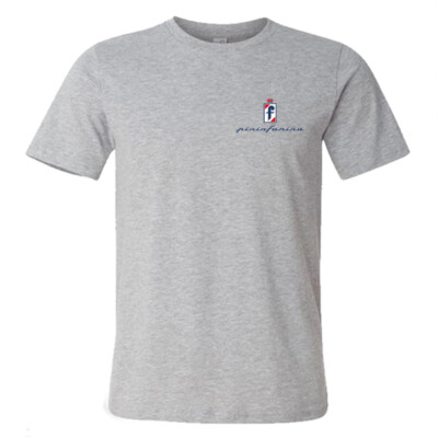 T-shirt Pininfarina Car Racing Pour Homme Gris - Tailles S à 3XL, Coton, Coupe Classique