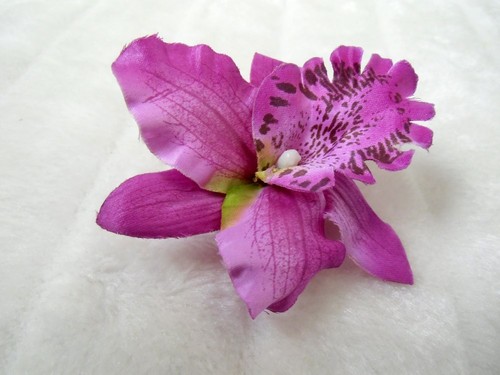Pince clip à cheveux broche rose coiffure rétro