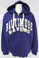 Baltimore Ravens Men M or L Full Zip Embroidered High End Hooded Sweatshirt YZ 7