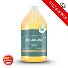 Liquid Castile Soap Unscented Base - 100% Pure Natural Organic Oils Cleanse Bulk
