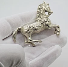 Antique Handmade Genuine Silver Horse Figurine Silver Rare Collectible