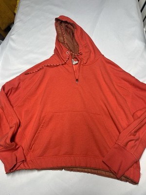 Athleta Ascend Warm Up Hoodie in coral or passionfruit orange Large