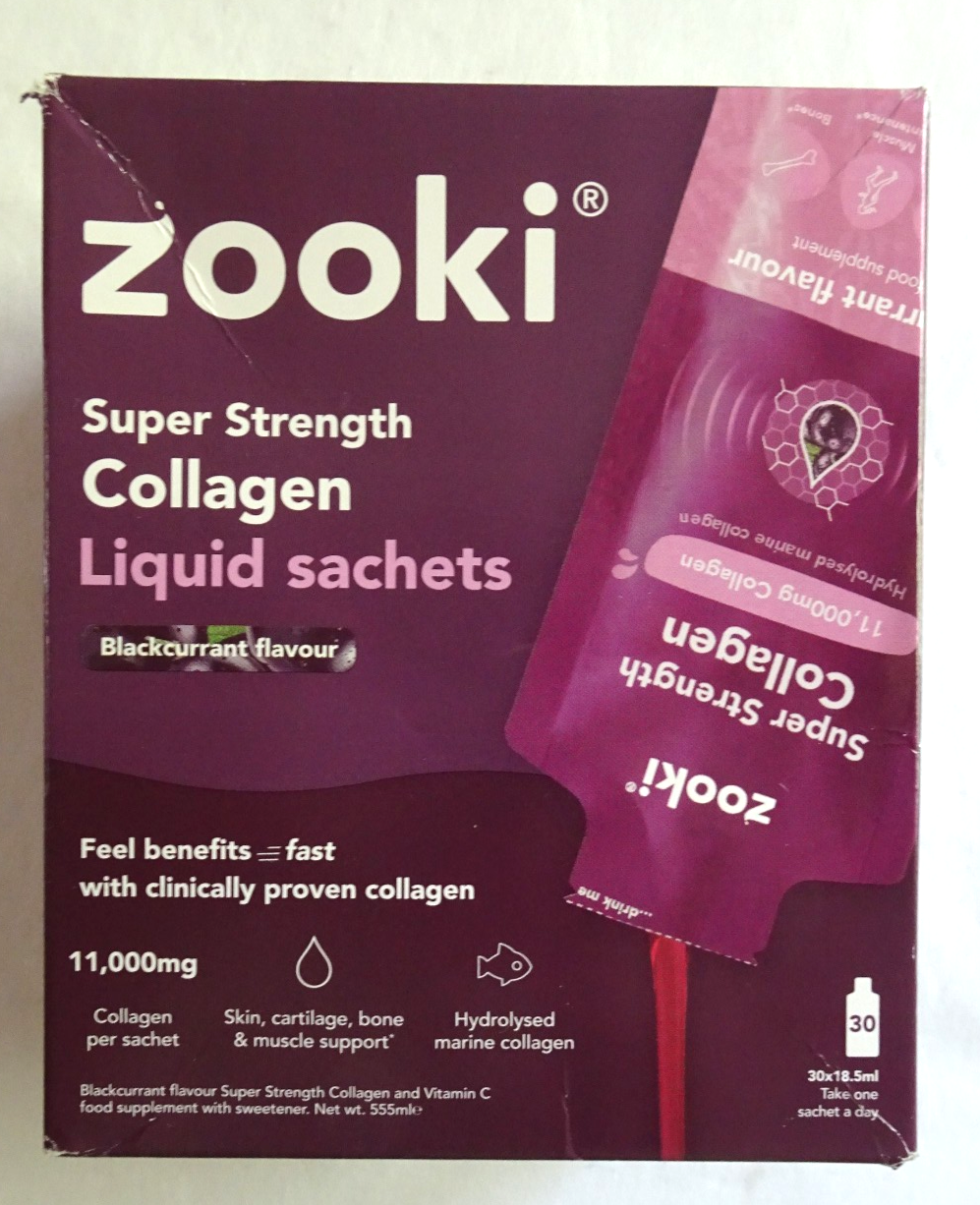 Zooki Collagen Super Strength 11000mg - Blackcurrant Flavour - 30 Sachets