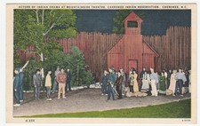 Vintage Postcard Actors Mountainside Theatre Cherokee Indian Reservation NC