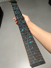 Black head 24fret Rosewood Maple Tree of Life Green flower Electric Guitar Neck