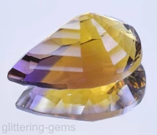 36.00 Ct Natural Bi-Color Ametrine Pear Cut Flawless Untreated IGL Gemstone 5DNP