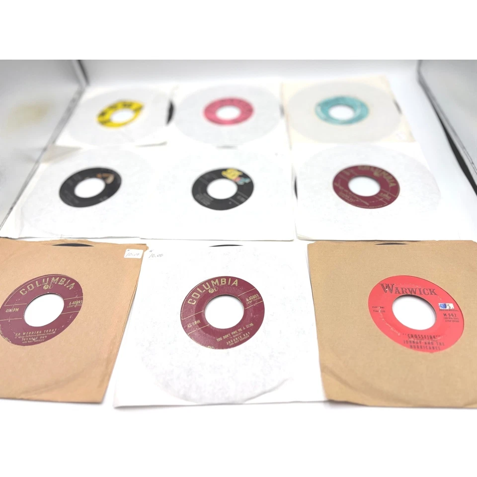 Lot of 44 Vintage 45 RPM Records-Mixed Music Genres-Collectible Vinyl xmas gift - Image 3 of 4