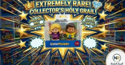 Fisher Price Little People 2 Soccer Stars 2.5 Inch Figures, New