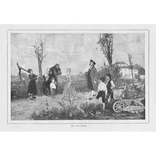 ERNST ZIMMERMANN The Young Heiress - Antique Print 1881