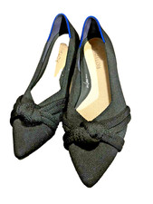 Rothy's The Knot Point II Flats Black Pointed Toe Knit Shoes Size 9.5 NWOB