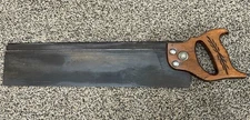 Vintage Henry Disston & Sons Warranted Cast Steel Back 16" Hand Saw