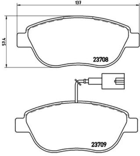 Plaquettes Brembo P 23 087 en composite premium pour berlines haut de gamme