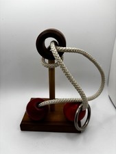 Brain Teaser Puzzle *Made in the USA* / Loop de Loop" Puzzle With Solution Stand