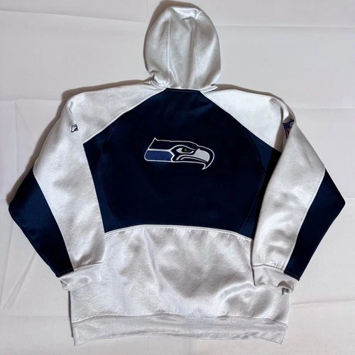 Reebok, vintage hoodie, NFL, Seahawks, graphic, logo, white, male, Large image 8