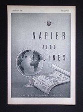 Original 1950 Advert Napier Aero Engines Aviation Engineering