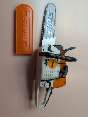 #ad #ad Childs STIHL Toy Chainsaw Battery Operated Rotating Chain amp; Sound Works Children $45.00