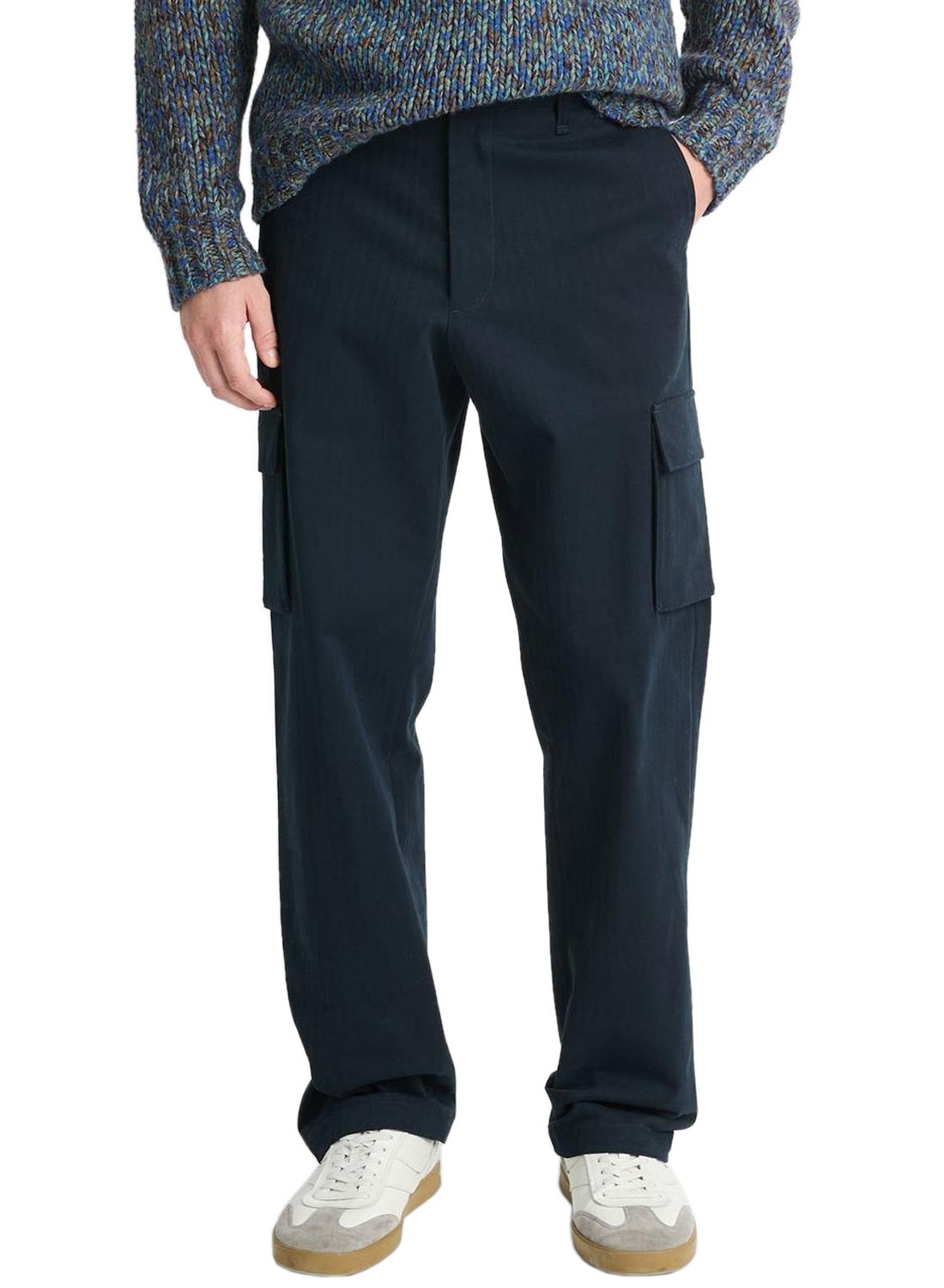 Мужские хлопчатобумажные брюки-карго Vince Louie в елочку 30 Coastal Blue - 265 новозеландских долларов 20090₽