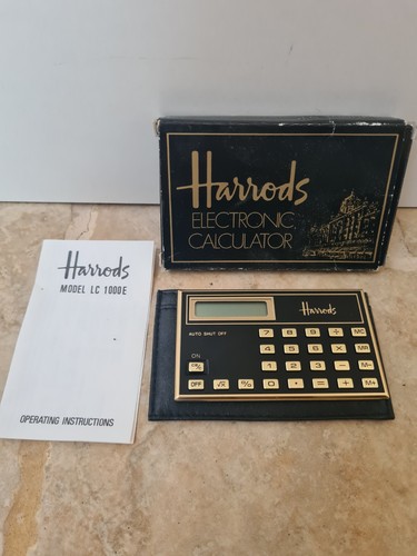 SYSTEMA HARRODS LC 1000E Rare Vintage Deluxe Calculator, Slim, Needs New Batt - Foto 2 di 9