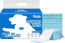 COCOYO Best Value 22"x22" Dog Training Pads 50 Count 22 x 22, White and Blue 