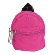 Mini Doll Zipper Backpack, Tiny Doll Backpack Rose Red 