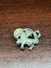 Mythical Silver-Tone Dragon Lapel Hat Pin