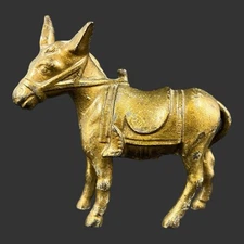 Antique Possible A.C. Williams Cast Iron Donkey Mule Figural Coin Still Bank