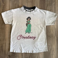 Vintage Walt Disney Aladdin T-Shirt Girls Size S Air Brushed Officially Licensed
