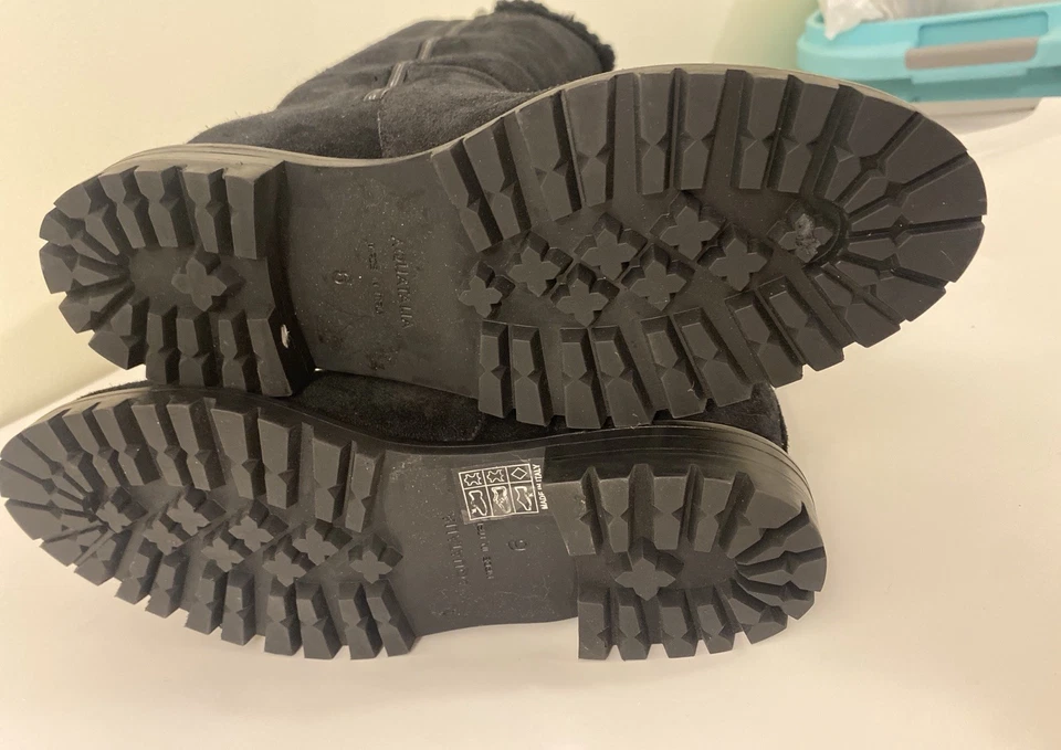 AQUATALIA “Cheyenne” Knee-High Shearling Suede Boots Size 6 - Image 4 of 4