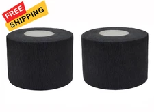 2 Rolls Black Disposable Barber Neck Paper Strips Professional Hairdressing... 