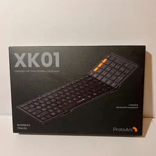 ProtoArc XK01 Foldable Full Size Wireless Bluetooth Keyboard Business Travel