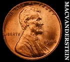 1944 Lincoln Wheat Cent- Red- Choice Gem Brilliant Uncirculated Luster #K2806