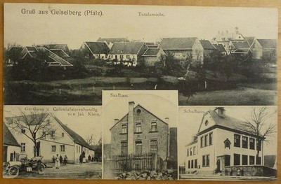 Gruss aus Geiselberg 1916 Trippstadt Lambrecht Pirmasens Kaiserslautern Pfalz