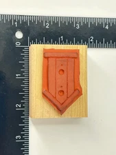 Wood Mounted Rubber Stamp Ink Pad Craft Supplies 2x2 Inches