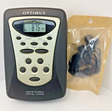 Vtg Optimus Cassette Player AM/FM Walkman Radio Shack 14-1245 Earbuds Tested