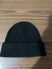 UNIQLO Heattech Rib Beanie Unisex Hat Black One Size Fits All Used