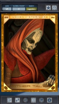 Topps Digital Star Wars Card Trader WOSW Gold Legendary Mother Talzin 21cc!!!