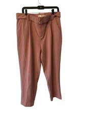 A New Day Women's Tapered High Rise Ankle Length Tailored Trousers, mauve Sz: 14