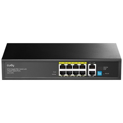 Cudy 8 Port Gigabit PoE Switch, 120 Watts PoE Budget, 8 10/100/1000Mbps PoE+ ...