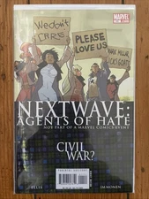 Next Wave Agents of Hate #11 Marvel 2007 Warren Ellis - Peter Bagge Copy - FINE