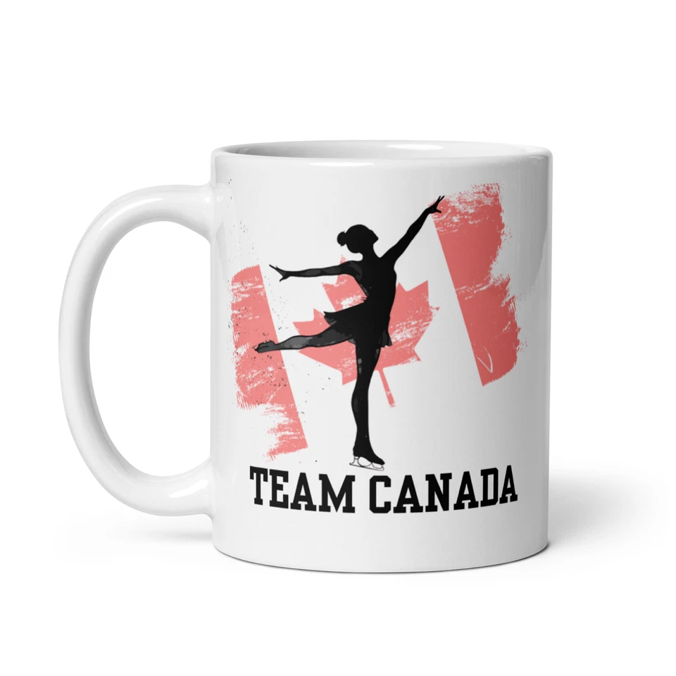 花样滑冰队加拿大马克杯 11 盎司奥林匹克米兰 2026 意大利陶瓷 — 第 2/4 张图片